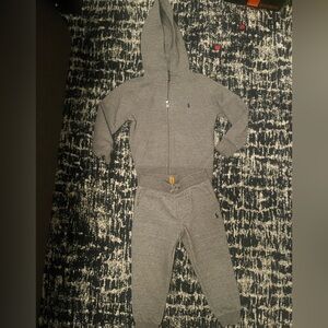 Polo by Ralph Lauren Gray Kids Hoodie & Jogger Set
